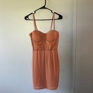 Haute Monde mesh mini dress